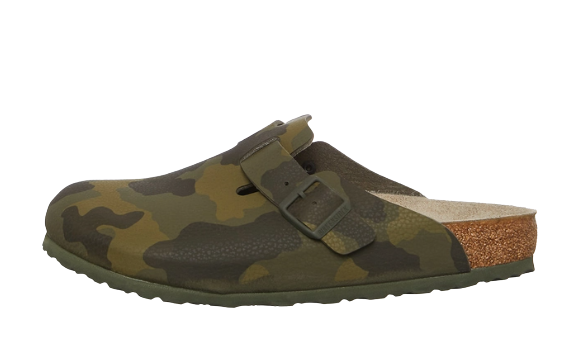 Birkenstock Boston Birko-Flor Desert Soil Camo Green