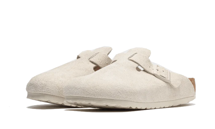 Birkenstock Boston Antique White Suede - Image 1