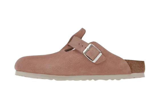 Birkenstock Boston Soft Footbed Suede Pink Clay