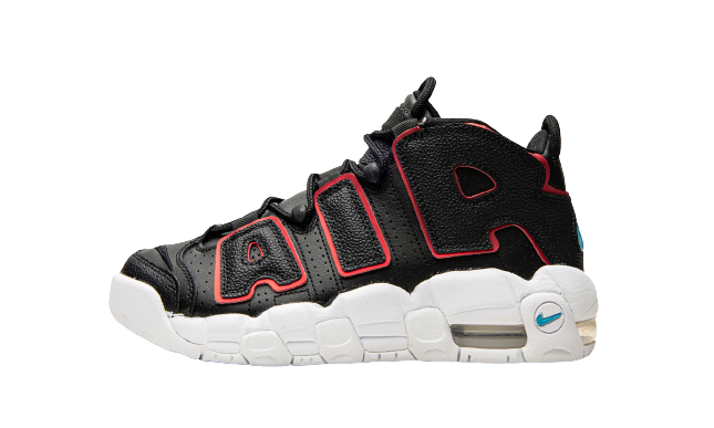 Nike Air More Uptempo Black Fusion Red (GS)