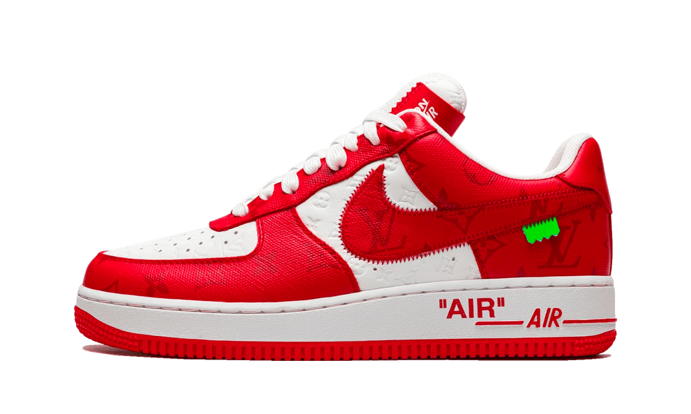 Louis Vuitton Nike Air Force 1 Low By Virgil Abloh White Red