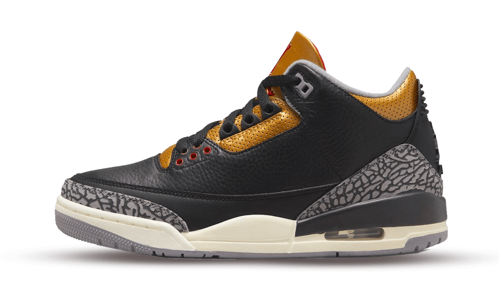 Jordan 3 Retro Black Cement Gold (W)