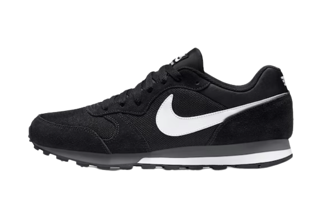 nike black & white md runner sneakers