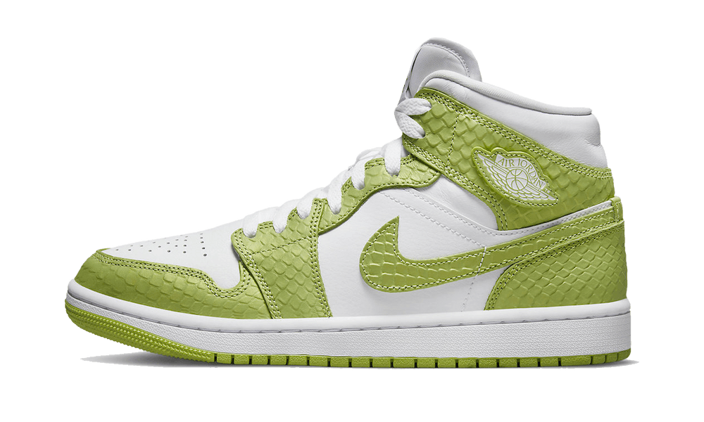 Jordan 1 Mid Green Python (W)