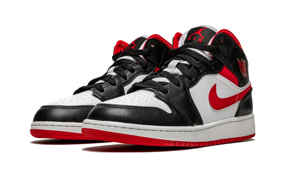 Jordan 1 Mid Gym Red Black White - Image 1