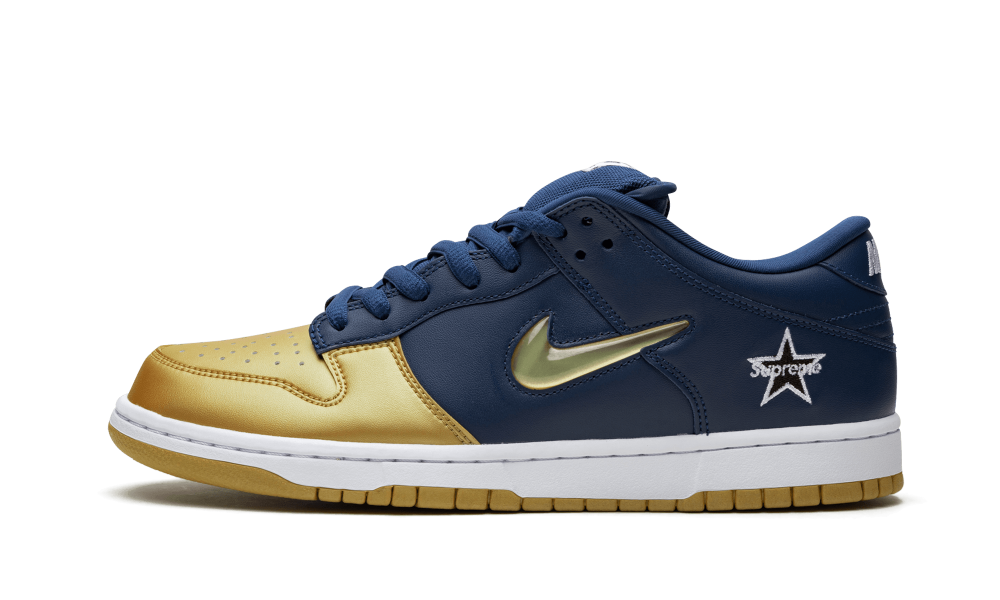 Nike SB Dunk Low Supreme Jewel Swoosh Gold