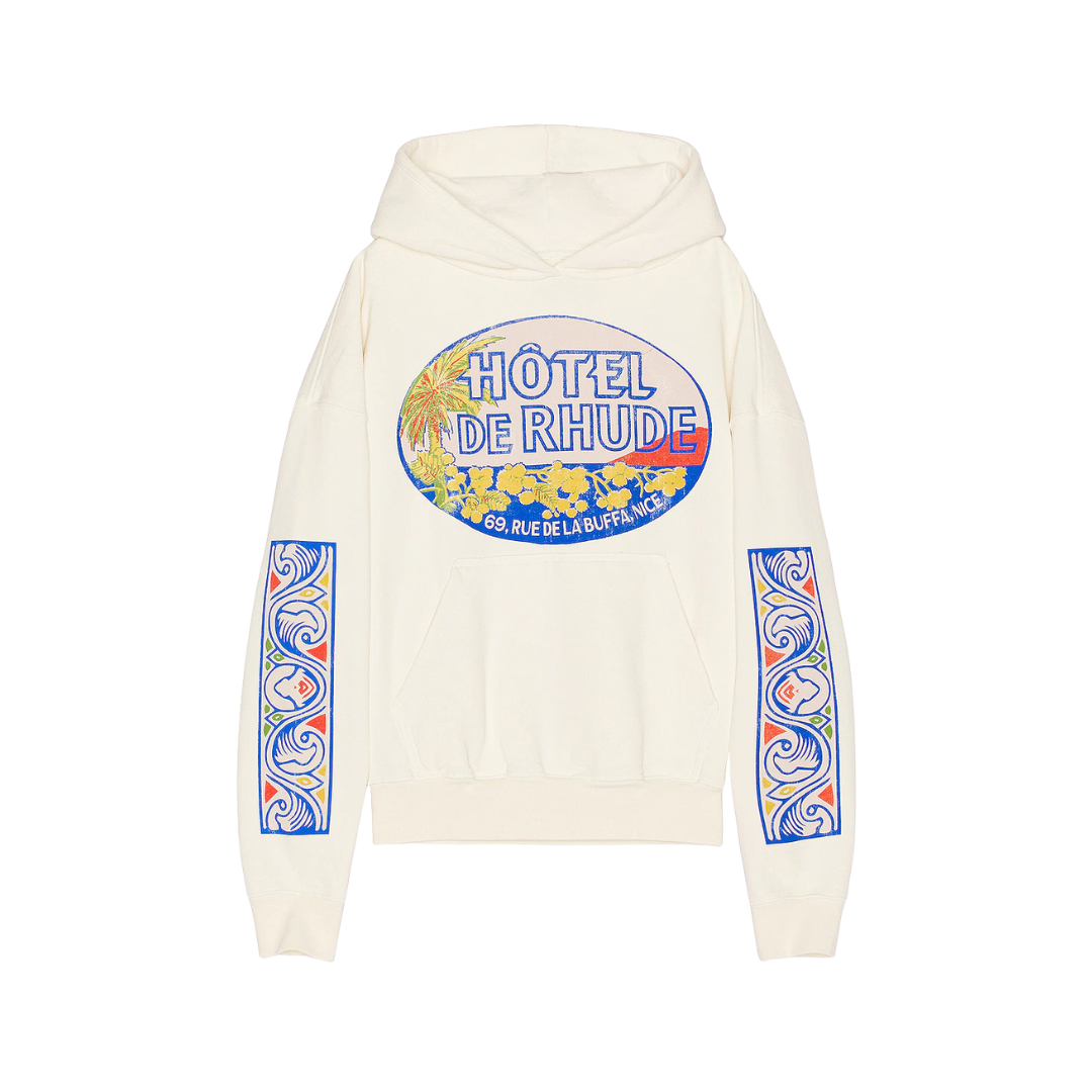 Rhude Hotel Hoodie 'Vintage White'