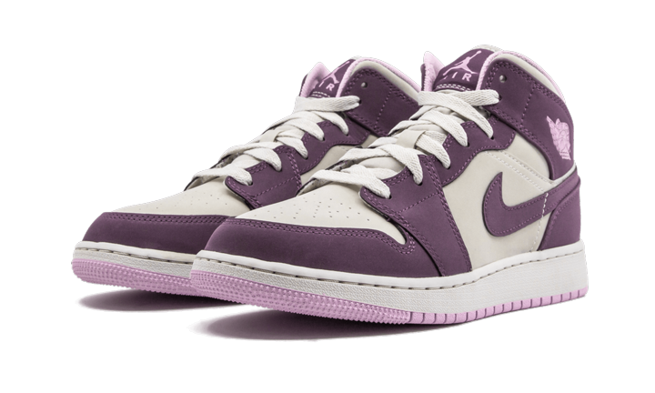 Jordan 1 Mid Pro Purple Desert Sand (GS) - Image 1