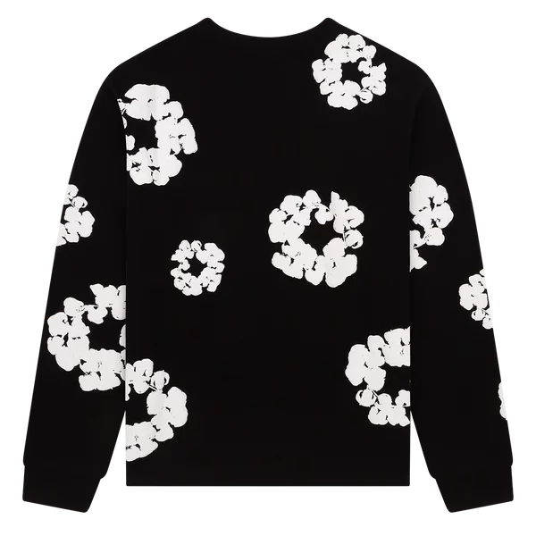 Denim Tears Long Sleeve Cotton Wreath T-shirt Black - Image 1