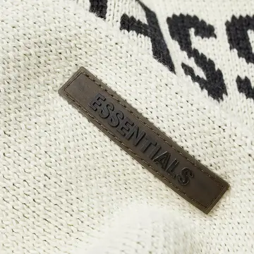Fear of God Essentials Knit Hoodie Buttercream - Image 1