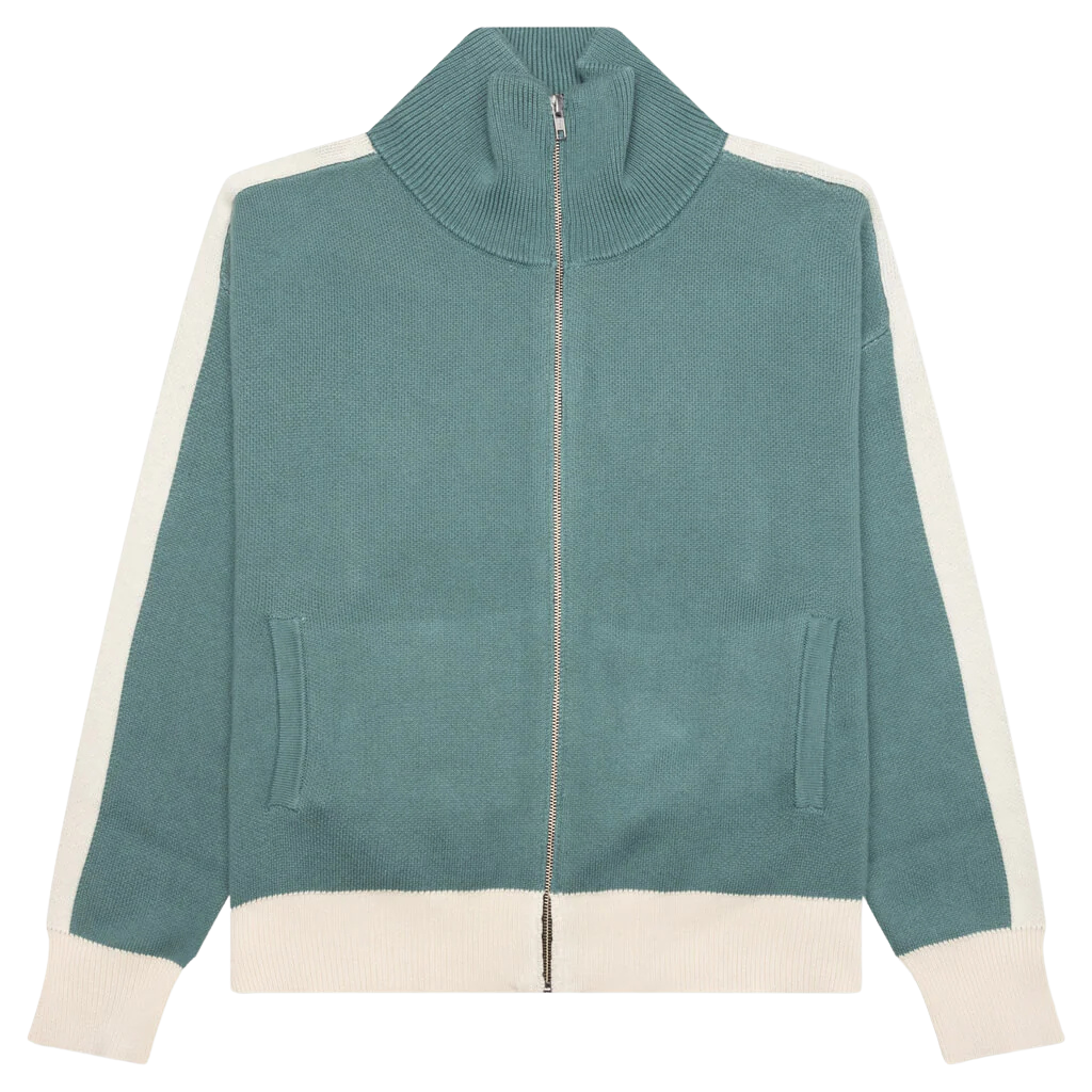Rhude Rb Knit Track Jacket Ivory Sage