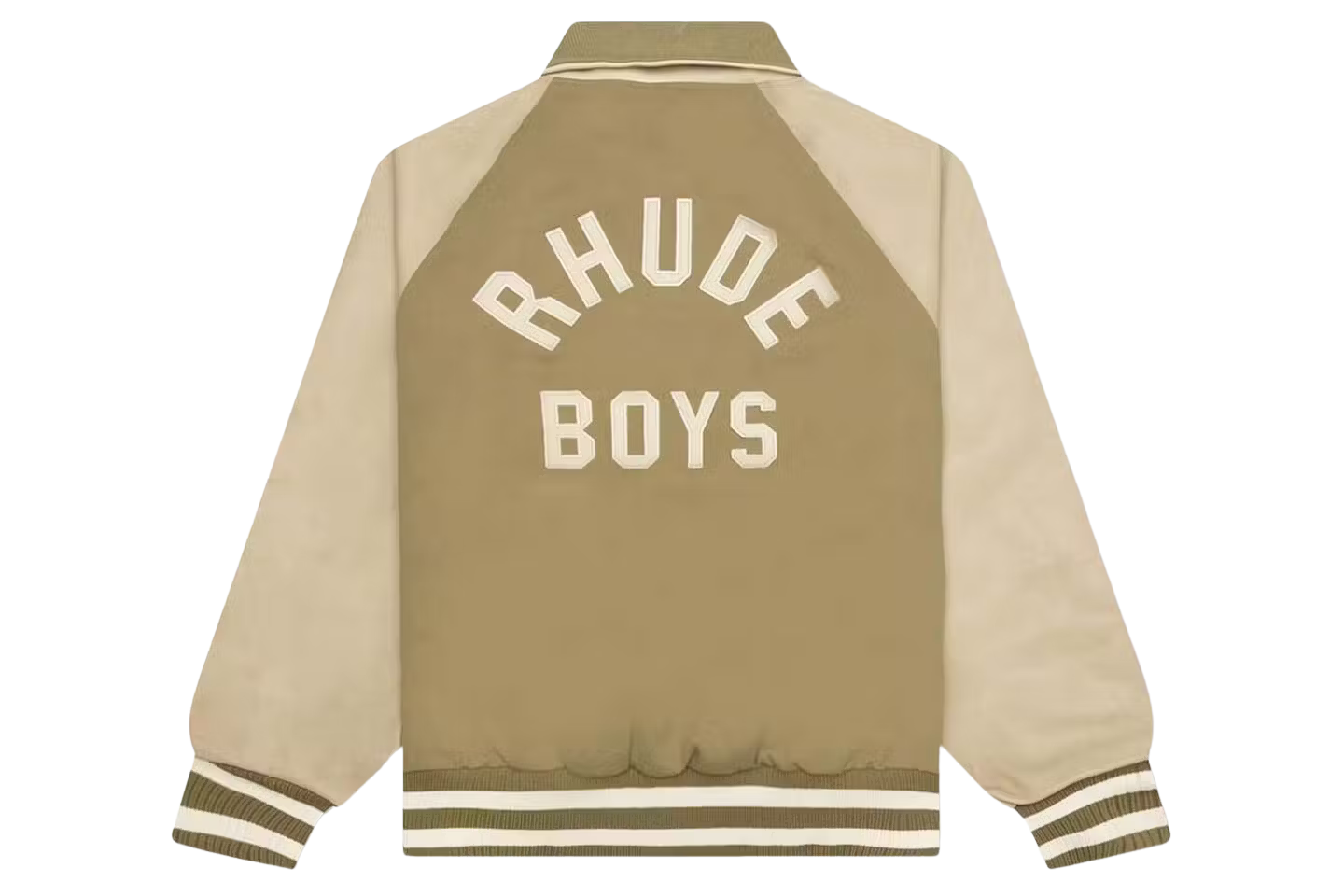 Rhude Twill 'Rhude Boys' Bomber Jacket Beige - Image 1