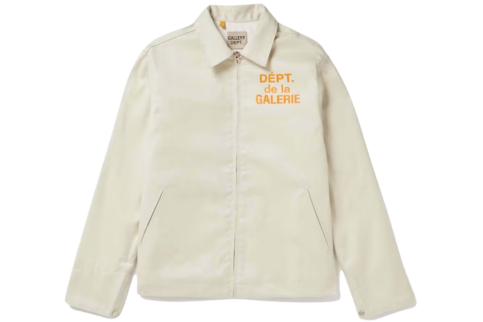 Gallery Dept. Montecito Logo-Print Cotton-Twill Jacket Ecru