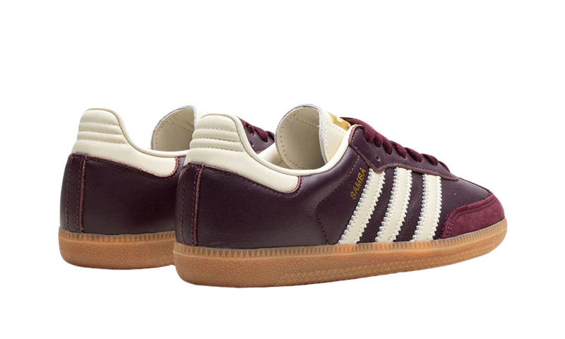 adidas Samba OG Maroon Gold Metallic (W) - Image 2