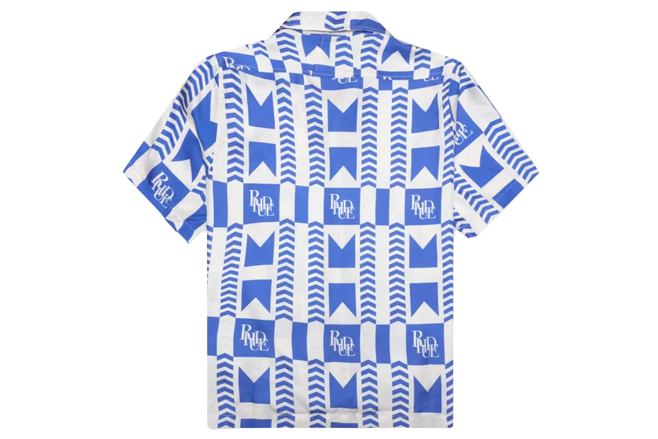 Rhude Blue Grasse Silk Shirt Blue/Ivory - Image 1