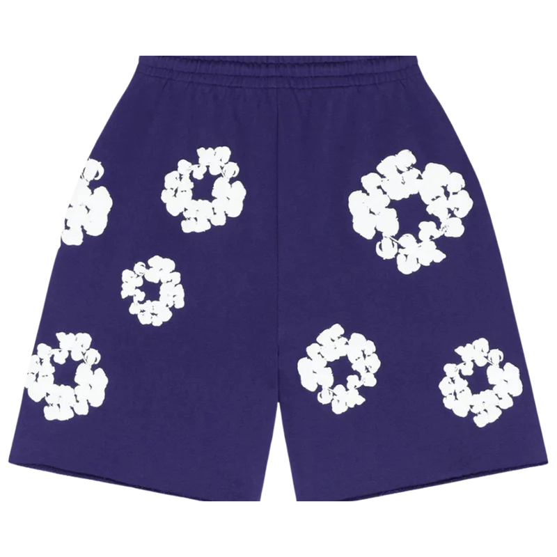 Denim Tears The Cotton Wreath Shorts Purple - Image 1