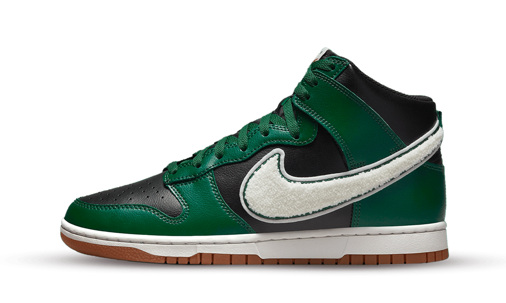 Nike Dunk High Chenille Swoosh Black Green